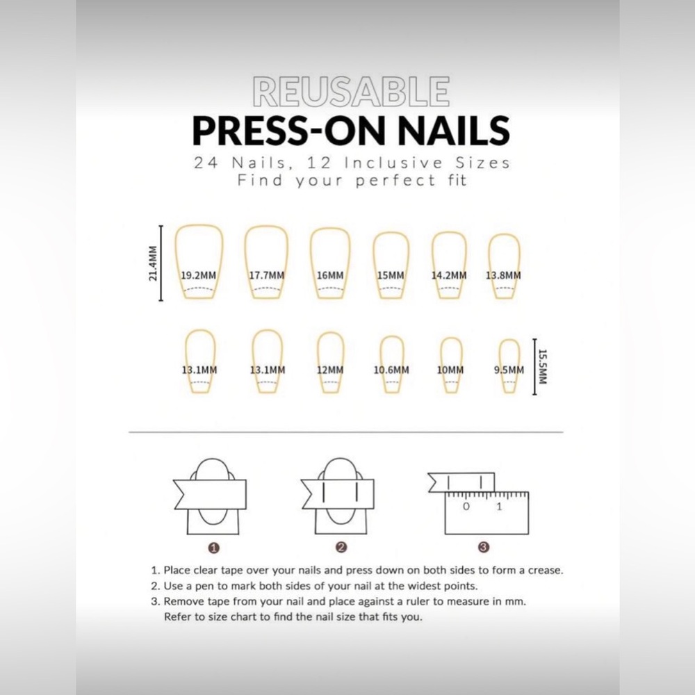 Baby Pink & Silver Glitter Short Square Nail Kit Press-On, New - Picture 5 of 8